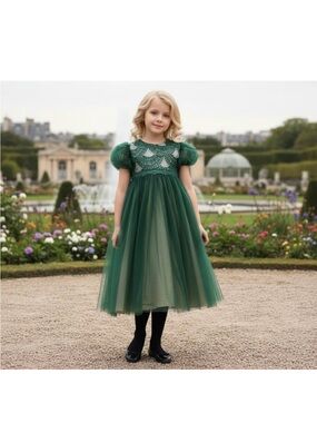 NWT Trish Scully Childs JACQUELINE GOWN EMERALD Dress size 14